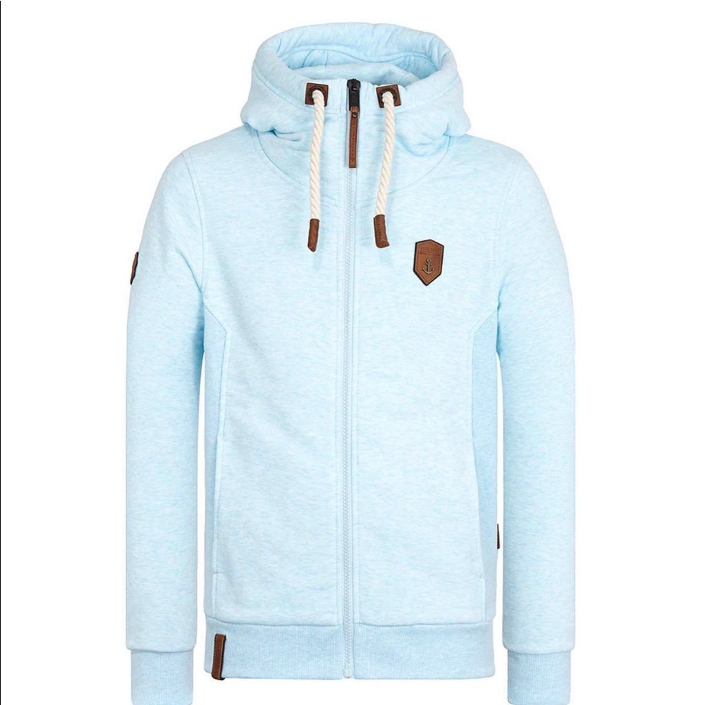 Men’s naketano blue full zip hoodie
